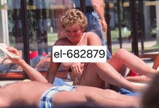 35mm Slide LADY SUNBATHING TOPLESS DATED 1982 Original FREE UK POST
