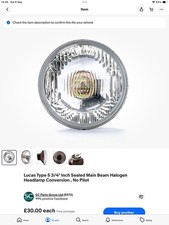 Jaguar 5 3/4 headlight 