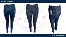 AVON EQUINE HORSE RIDING CHECKED JODHPURS GIRLS WOMENS LADIES  TROUSERS JODS