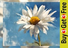 Bright White Daisy Painting