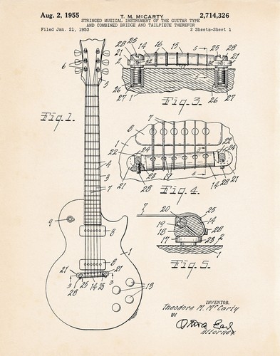 1955 gibson les - gibson, guitar