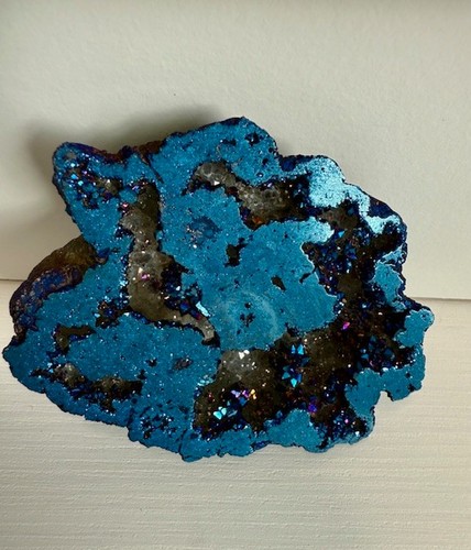 Sapphire aura quartz - aura, half