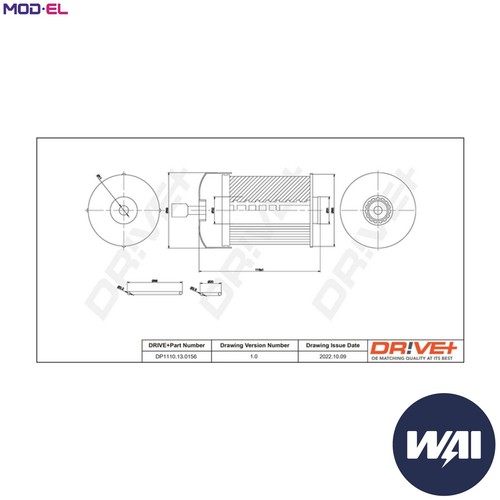 Fuel filter dp1110 0156 for - fuel,