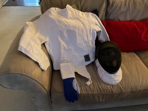 Fencing jacket helmet - fencing, jacket,