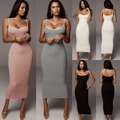 Ladies stretch sleeveless long - stretch,