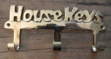 HOUSE KEYS Wall Hooks Brass key Holder 3 hooks hanger Car Door Home