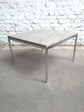   ORIGINAL FLORENCE KNOLL COFFEE TABLE BASE SOFA TABLE GREY BROWN MARBLE MARBLE