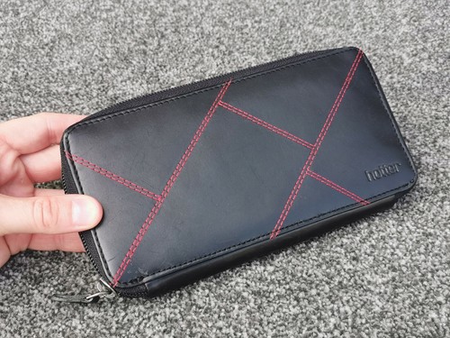 Leather clutch purse hotter - leather,