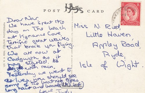 Postcard genealogy miss - genealogy,