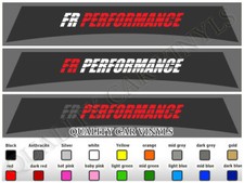 SEAT FR PERFORMANCE SUNSTRIPS LEON IBIZA MII GRAPHIC DECAL STICKERS SPORT