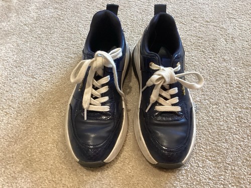 Carvela navy trainers size 4 - navy,