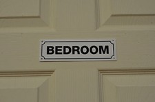 BEDROOM sign or sticker