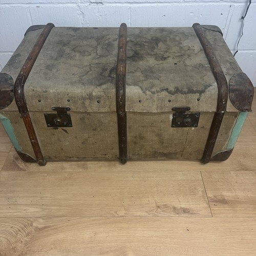 Vintage antique steamer trunk - vintage,