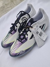 Adidas F50 League FG/MG Messi White/Purple IE9073 Men's Football ⚽️ Boots UK 10