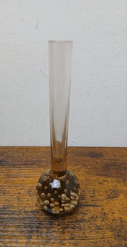 Vintage bubble glass bud vase - vintage,