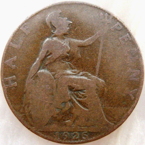 1925 half penny king george - king,