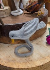 Handmade Felted Seagull Standing  Ornament 100% Wool