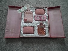 Vintage Boxed Dubarry The Heart of a Rose Bubble Bath, Talc, Bath Cubes & Soaps
