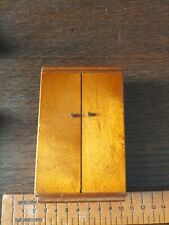 VINTAGE DOLLS HOUSE 1950's CARD BACKED BARTONS DOUBLE WOODEN WARDROBE 1/16TH VGC