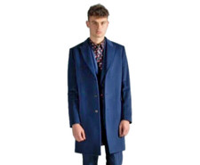 NEW PAUL SMITH BLUE EPSOM COAT
