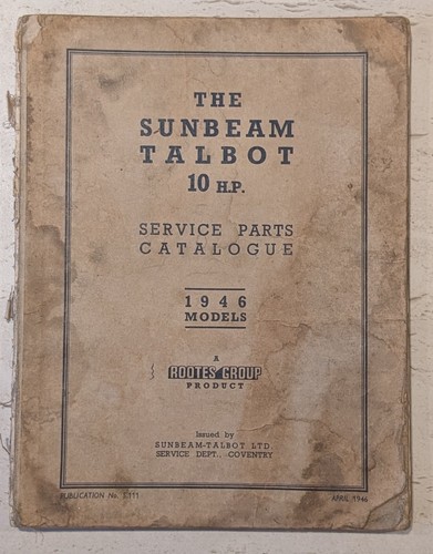 Sunbeam talbot service parts - talbot,