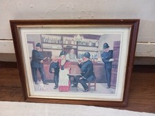 John Edwards ' Time Gentlemen Please ' Painting Print. Used Condition. Size S.