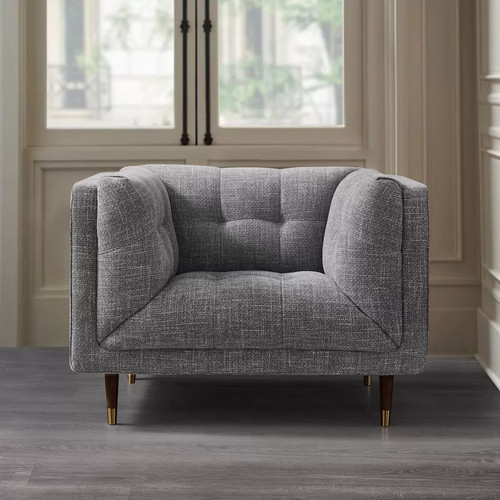 Isla grey fabric armchair - isla,