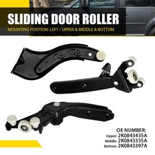 3X Sliding Side Door Roller Units Lower Upper Middle Left For Vw Caddy 2003-2013