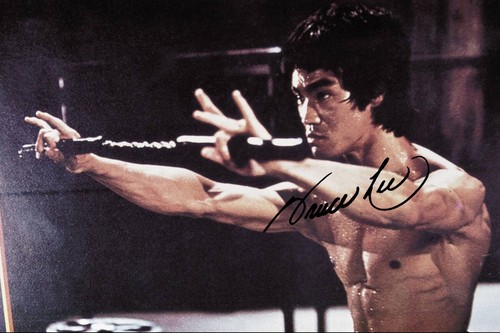 Bruce lee signed 6x4 autograph - bruce,