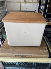 Cream Ceramic Bread Bin With
