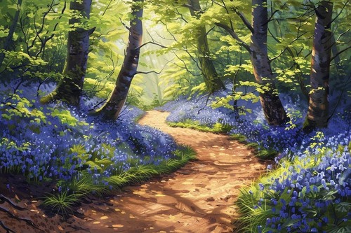 Bluebell woodland forest - bluebell,