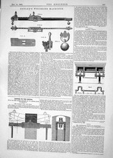 Old Print 1862 Henry Pooley Weighing Machines Hartley Beam Railway Wheels 19th