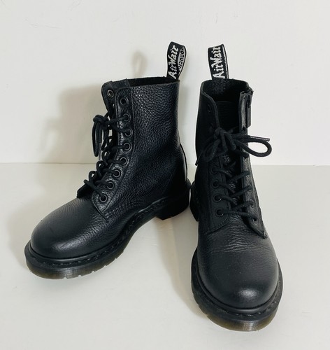 Martens black leather - black,