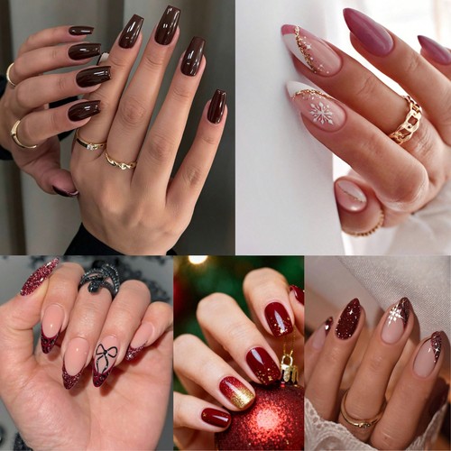 24pcs press false nails - on,