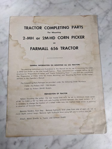 Farmall 656 tractor completing - tractor,