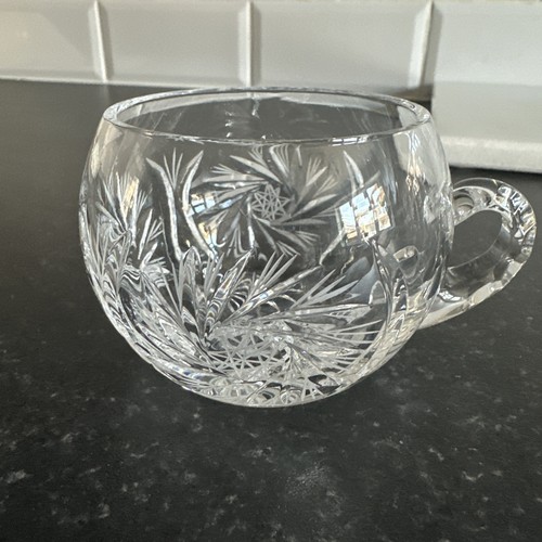 Vintage cut glass punch bowl - glass,