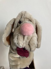 Vintage 1981 80s Ganz Bros Wrinkles dog plush glove hand puppet pup