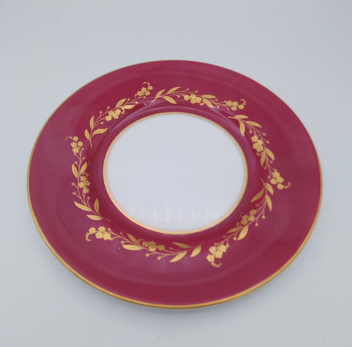 Royal worcester plate - royal, maroon