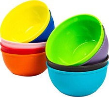9 Pack 300ml  Plastic Bowls