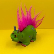 Rare Vintage Russ Troll Dinosaur Baby Hatchlings Cuddlesaurus Toy Figure 1990s