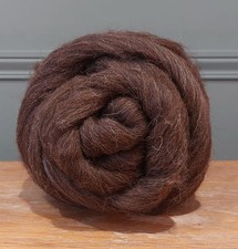 Super Black Welsh Wool Roving