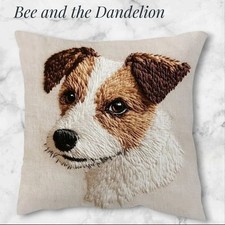 Jack Russell Dog Plush Double-Sided Cushion Cover 45cm x 45cms ~ NOT EMBROIDERED