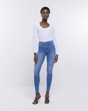 River Island Womens Blue Denim Skinny Jeans 14 R
