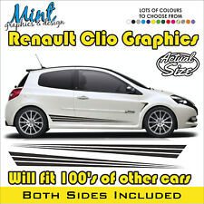 Renault CLIO Side Stripes RS Cup Decals Stickers Graphics FREE P&P 003