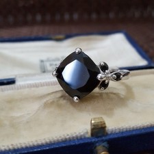 925 Sterling Silver Ring Black