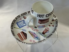 Crown Trent UK Bone China Hot Chocolate & Marshmallows Mug And Plate/Tray Set