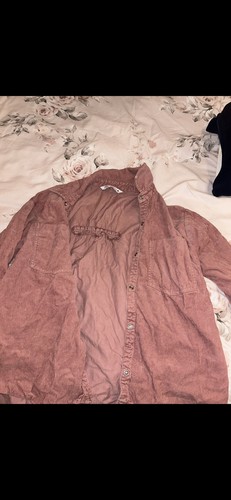 Pink zara corduroy shirt - pink,