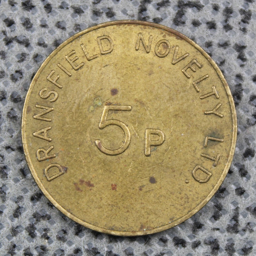 Token five pence - five,