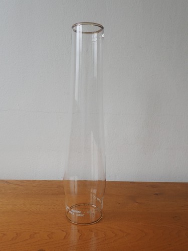 Vintage oil lamp - glass, chimney