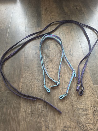 Horse bridle with reins - with,